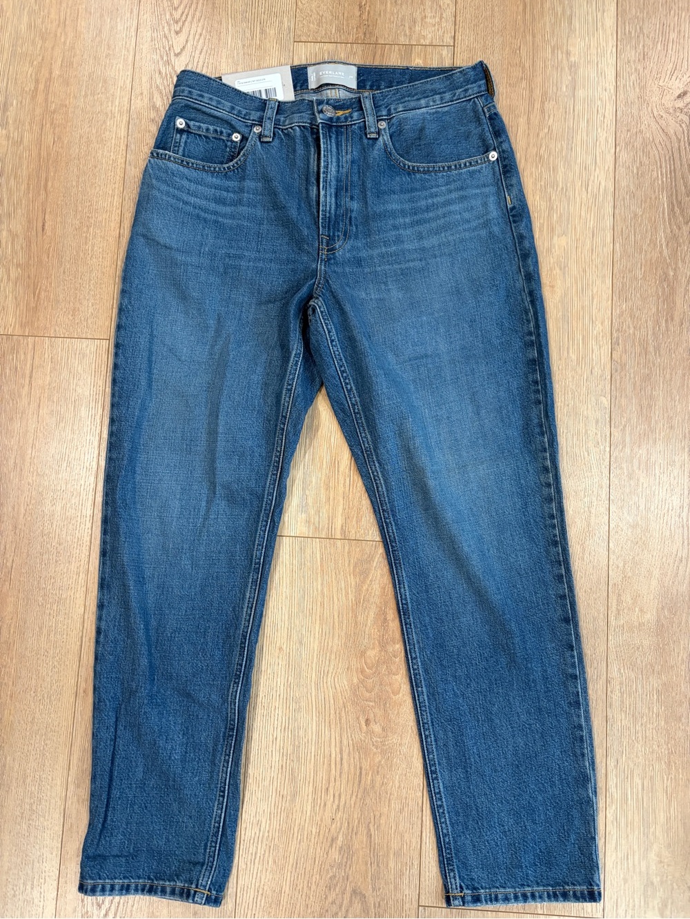 NWT Everlane The Super-Soft Relaxed Jean Size 27 Dark Wash Straight Leg